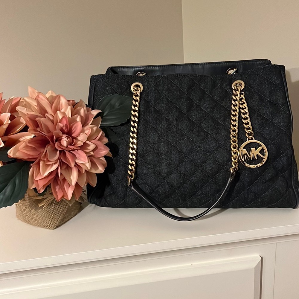 Authentic Michael Kors Denim Quilted Bag.  MAKE AN OFFER!!